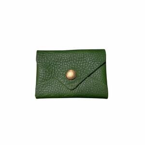 KMM & Company Green Leather Small Envelope Wallet